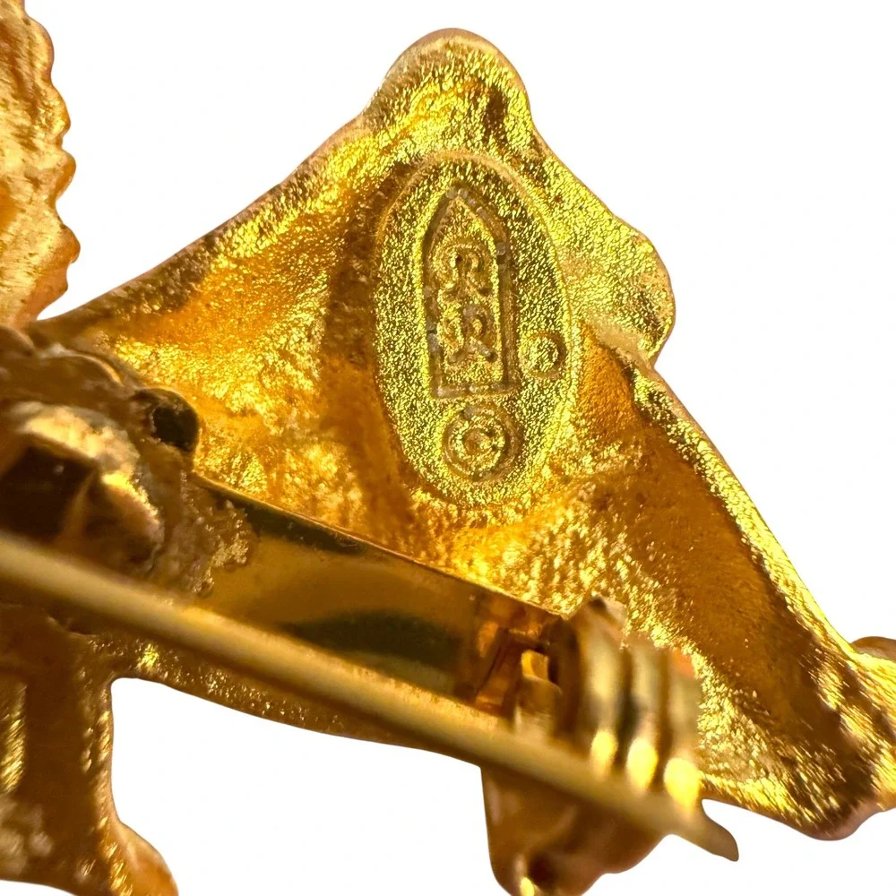 Vintage Signed Robyn Rush Angel‎ Brooch with Bell Next Day Shipping